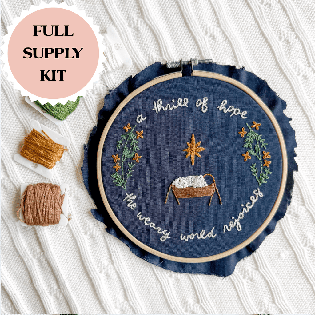 ellyandgrace Embroidery Kit A Thrill of Hope Embroidery Kit