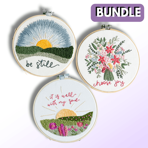 ellyandgrace Embroidery Kit Bestselling Christian Embroidery Kit 3 Pack Bundle
