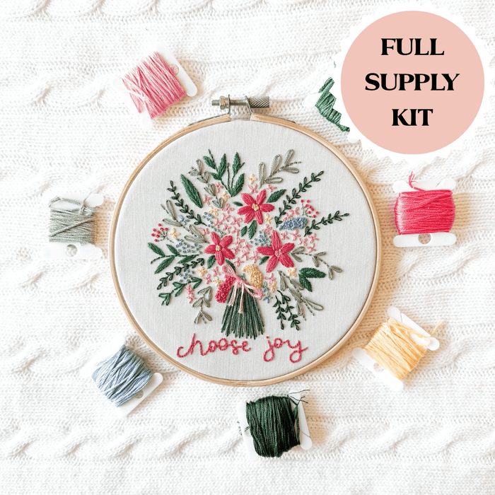 ellyandgrace Embroidery Kit Choose Joy Embroidery Kit