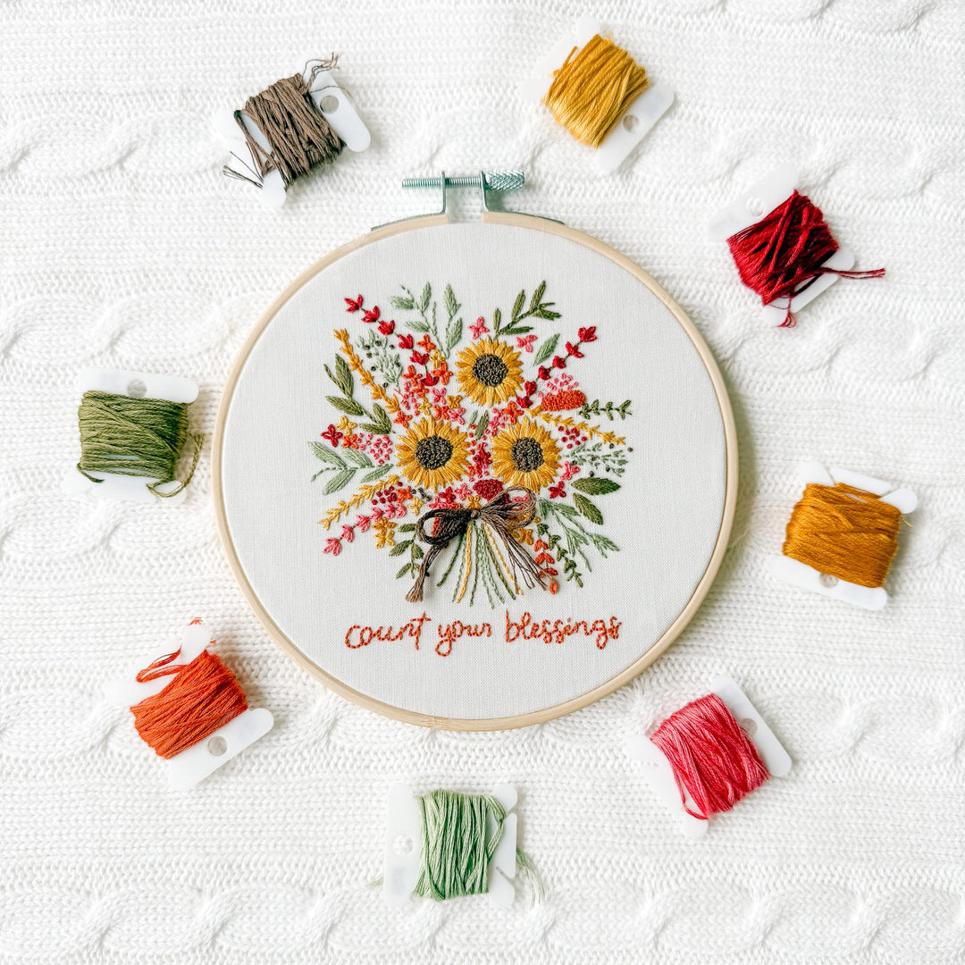 ellyandgrace Embroidery Kit Count Your Blessings Embroidery Kit