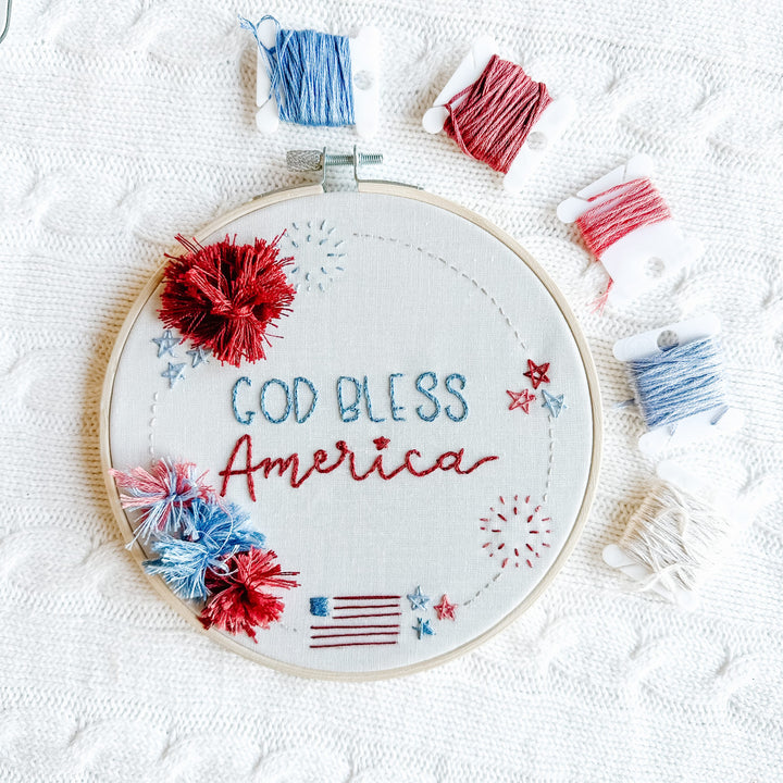ellyandgrace Embroidery Kit Faith + Freedom Embroidery Bundle