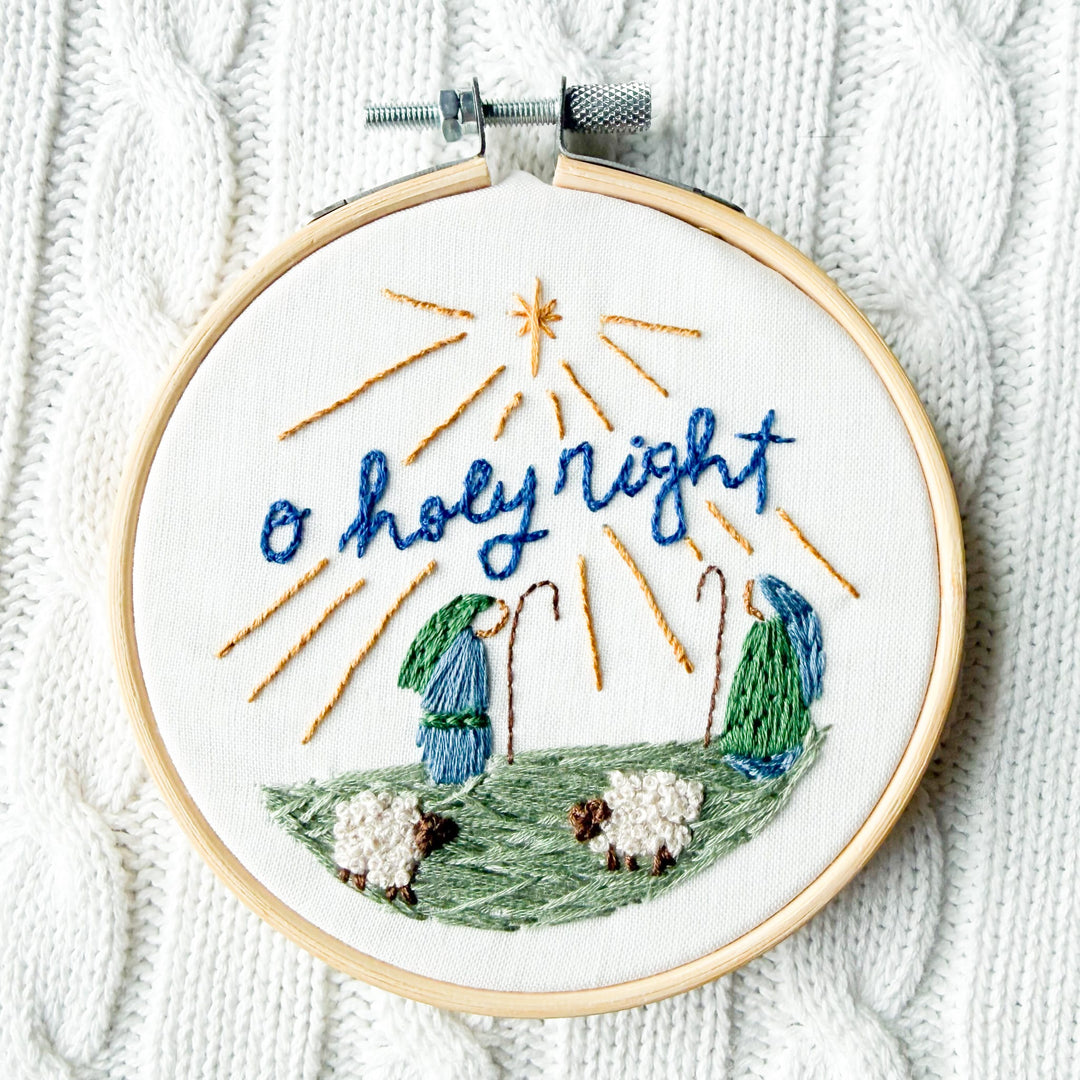 ellyandgrace Embroidery Kit For Unto Us Christmas Ornaments Embroidery Kit