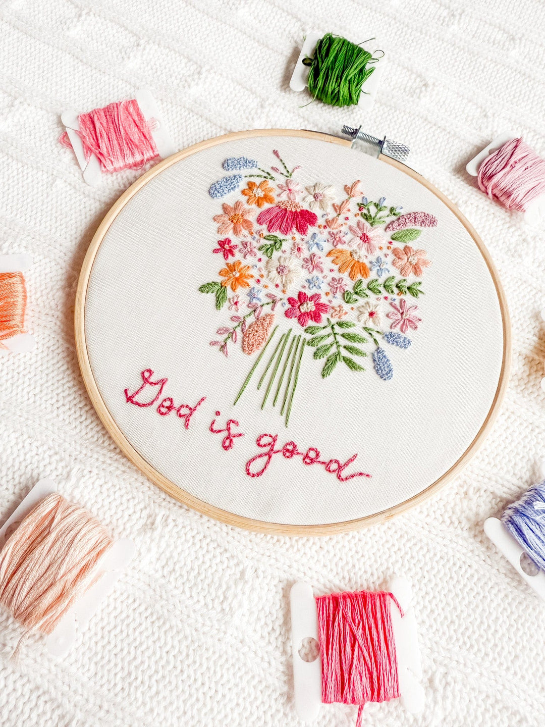 ellyandgrace Embroidery Kit God is Good Embroidery Kit