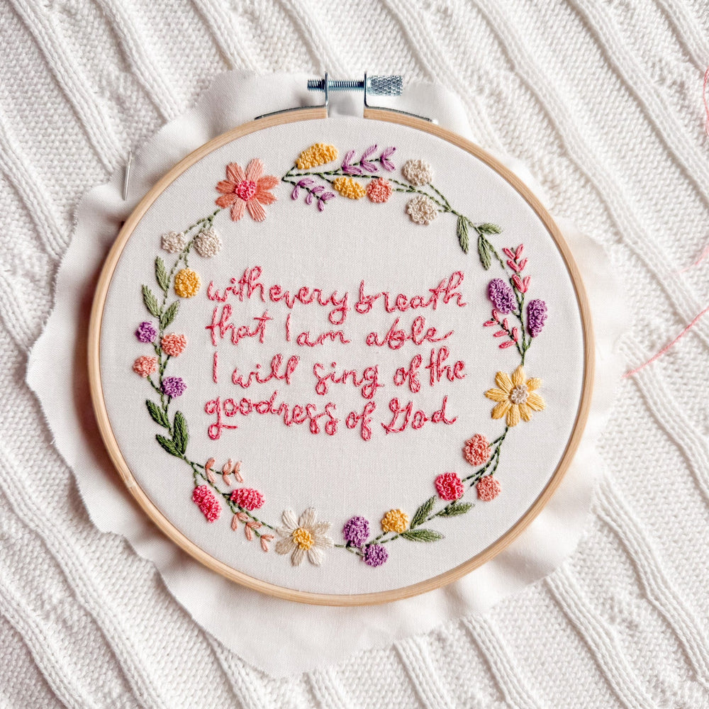 ellyandgrace Embroidery Kit Goodness of God Embroidery Kit
