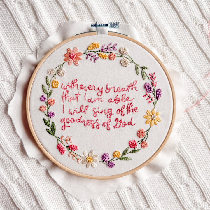 ellyandgrace Embroidery Kit Goodness of God Embroidery Kit