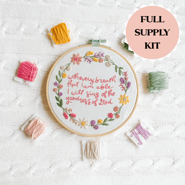 ellyandgrace Embroidery Kit Goodness of God Embroidery Kit