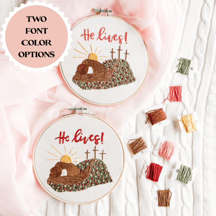 ellyandgrace Embroidery Kit He Lives! Embroidery Kit