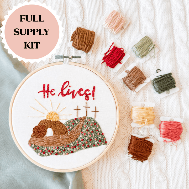 ellyandgrace Embroidery Kit He Lives! Embroidery Kit