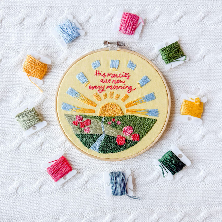ellyandgrace Embroidery Kit His Mercies Are New Every Morning Embroidery Kit
