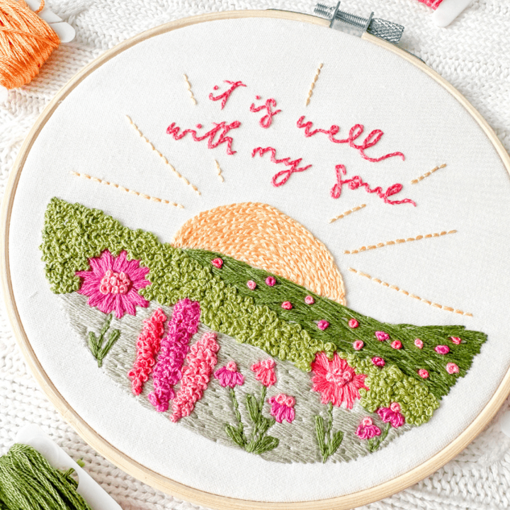 ellyandgrace Embroidery Kit It Is Well With My Soul Embroidery Kit