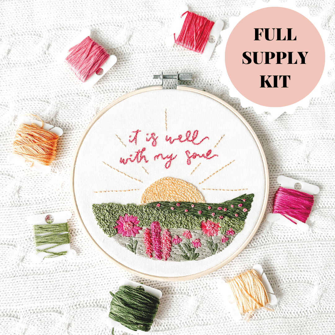 ellyandgrace Embroidery Kit It Is Well With My Soul Embroidery Kit