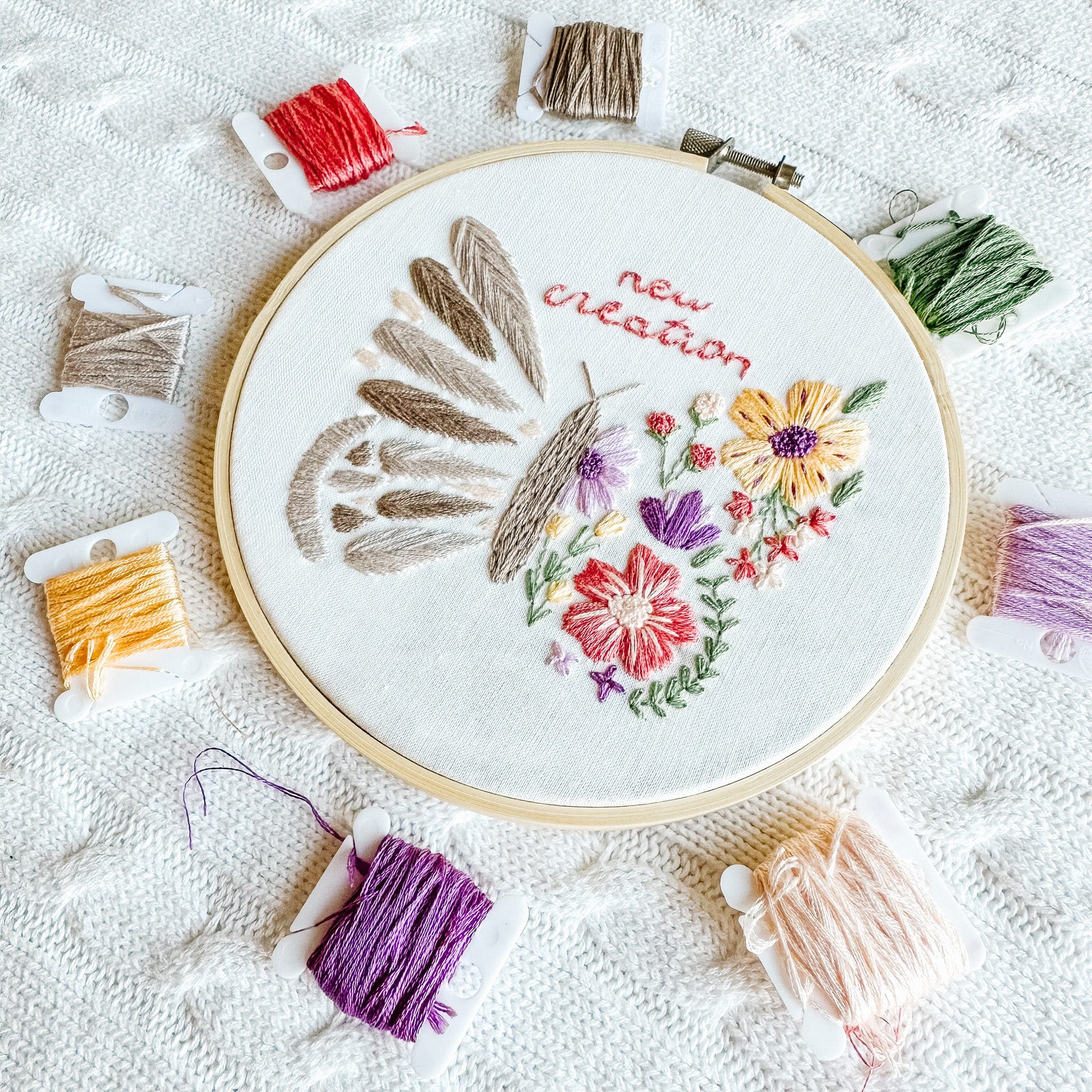 New Creation Butterfly Embroidery Kit