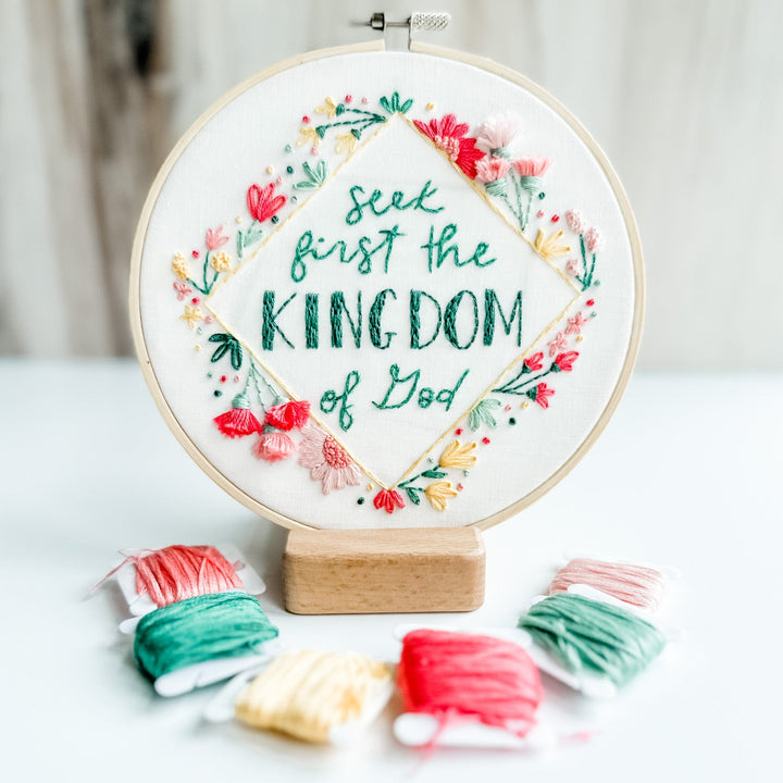 ellyandgrace Embroidery Kit Seek First the Kingdom Embroidery Kit