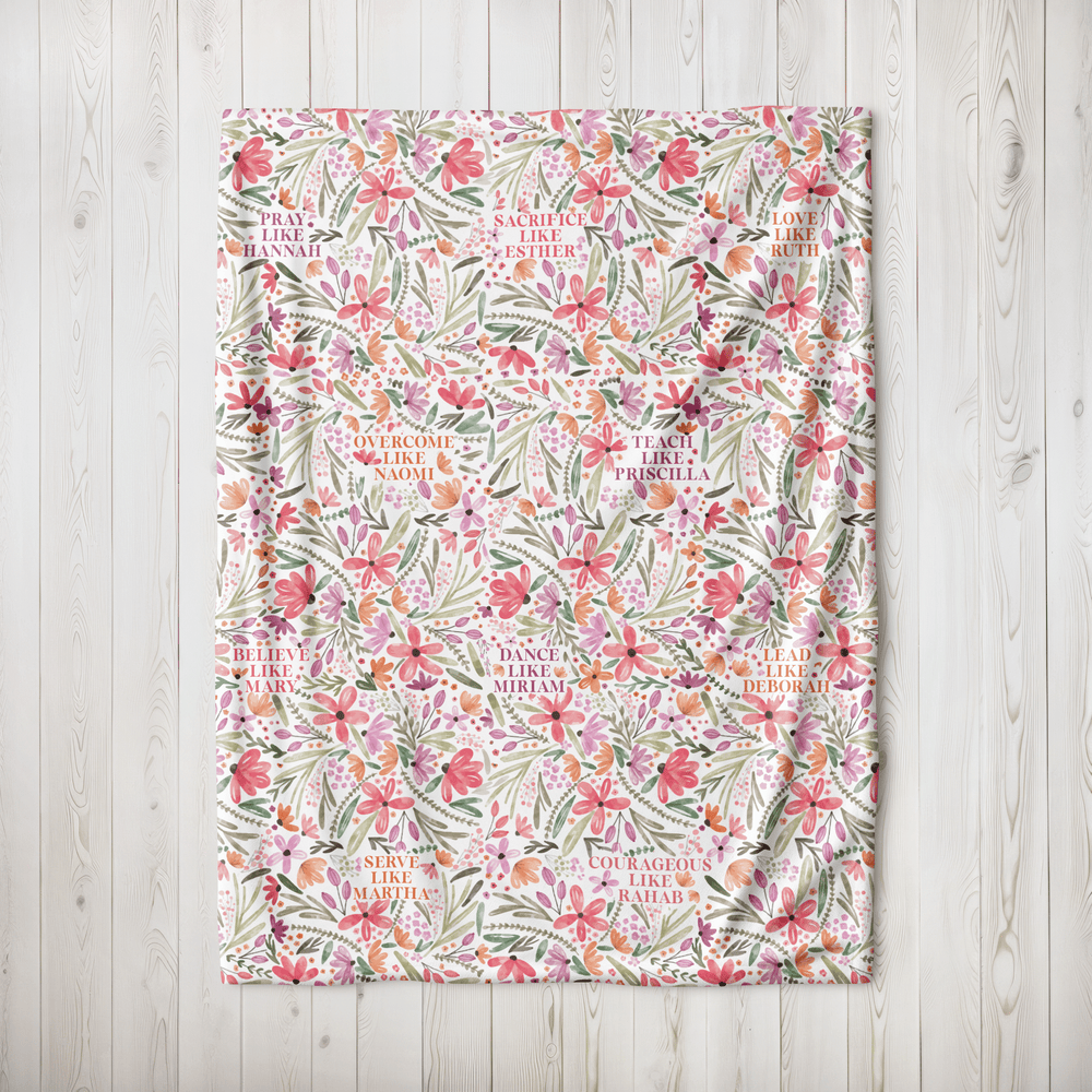 ellyandgrace Fleece Blanket Women of the Bible Fleece Blanket