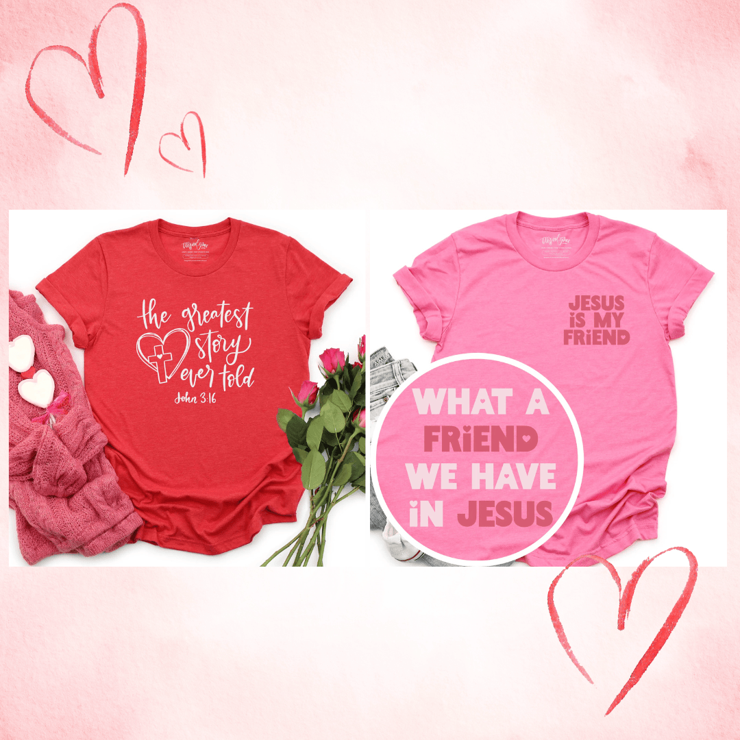 ellyandgrace Greatest Story Ever Told & Jesus Is My Friend Unisex Shirt Bundle