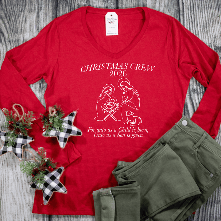 ellyandgrace LPC450VLS Christmas Crew (2026) Longsleeve V-Neck