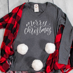 Merry Christmas Longsleeve V-Neck