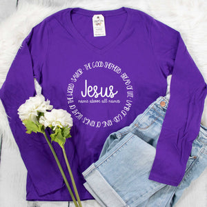 Name Above All Names Longsleeve V-Neck