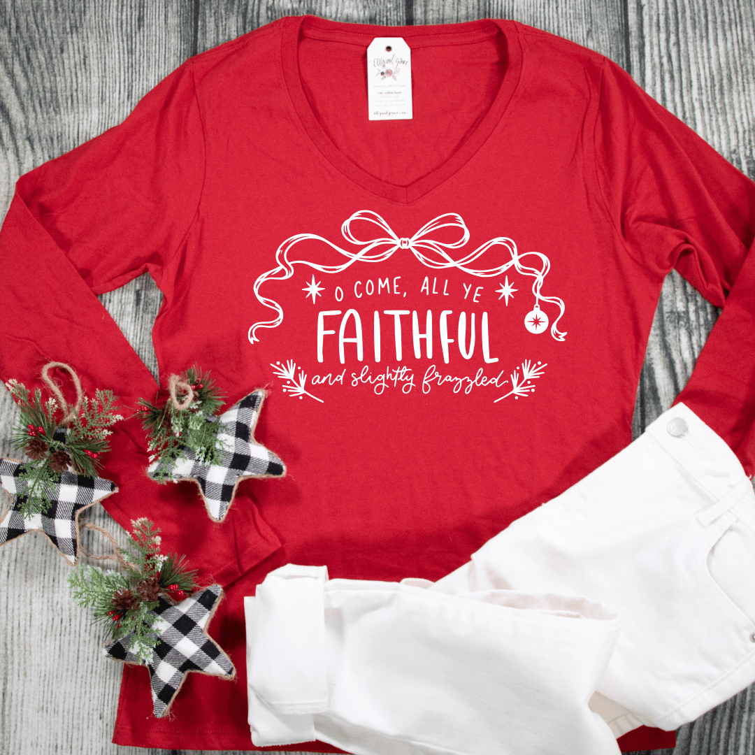 ellyandgrace LPC450VLS Slightly Frazzled Longsleeve V-Neck