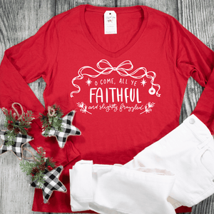 Slightly Frazzled Longsleeve V-Neck