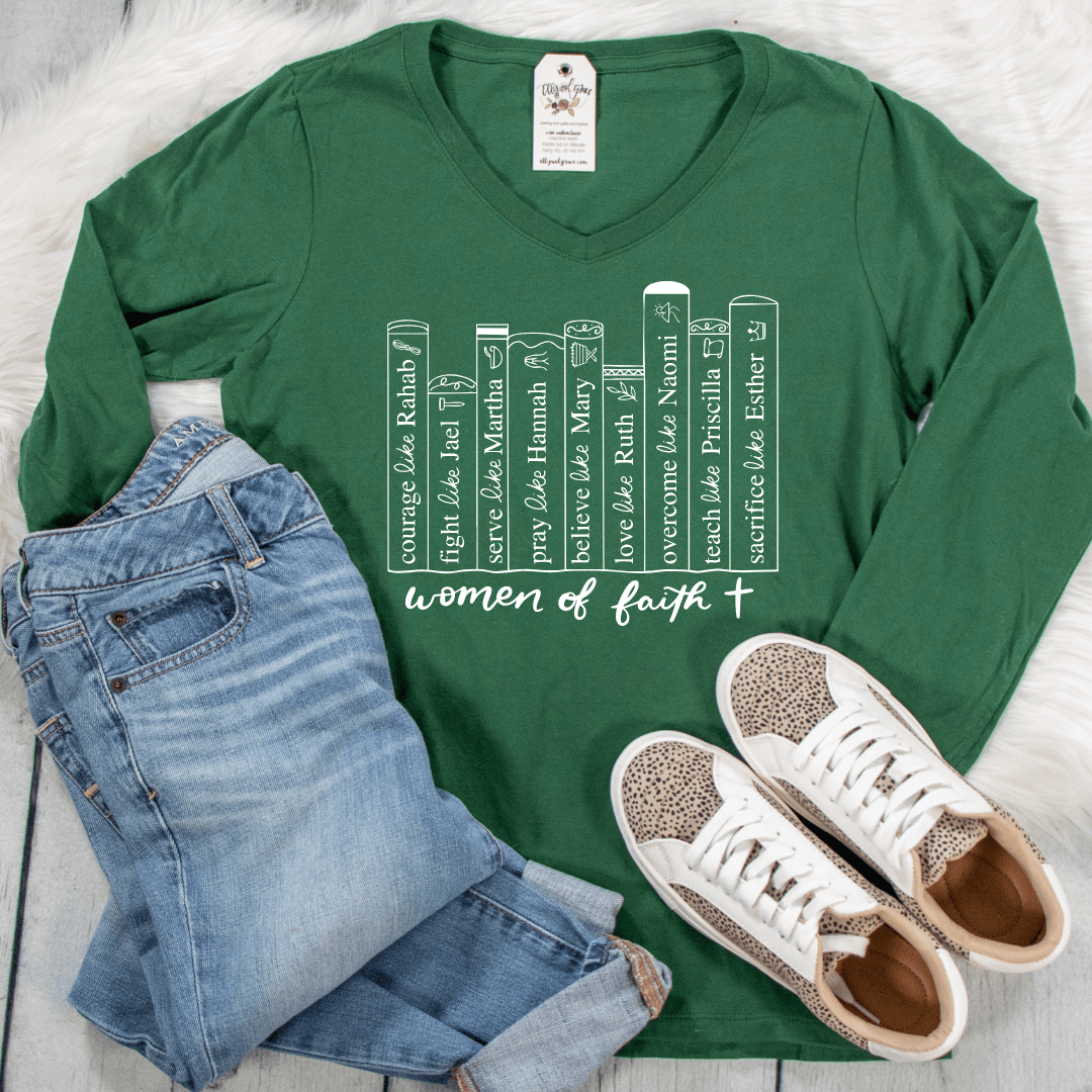 ellyandgrace LPC450VLS Women Of Faith Longsleeve V-Neck