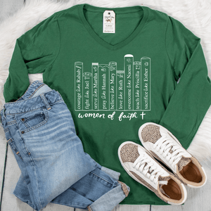 Women Of Faith Longsleeve V-Neck