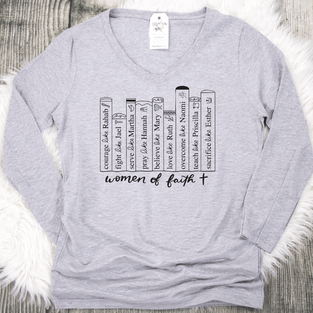 ellyandgrace LPC450VLS Women Of Faith Longsleeve V-Neck