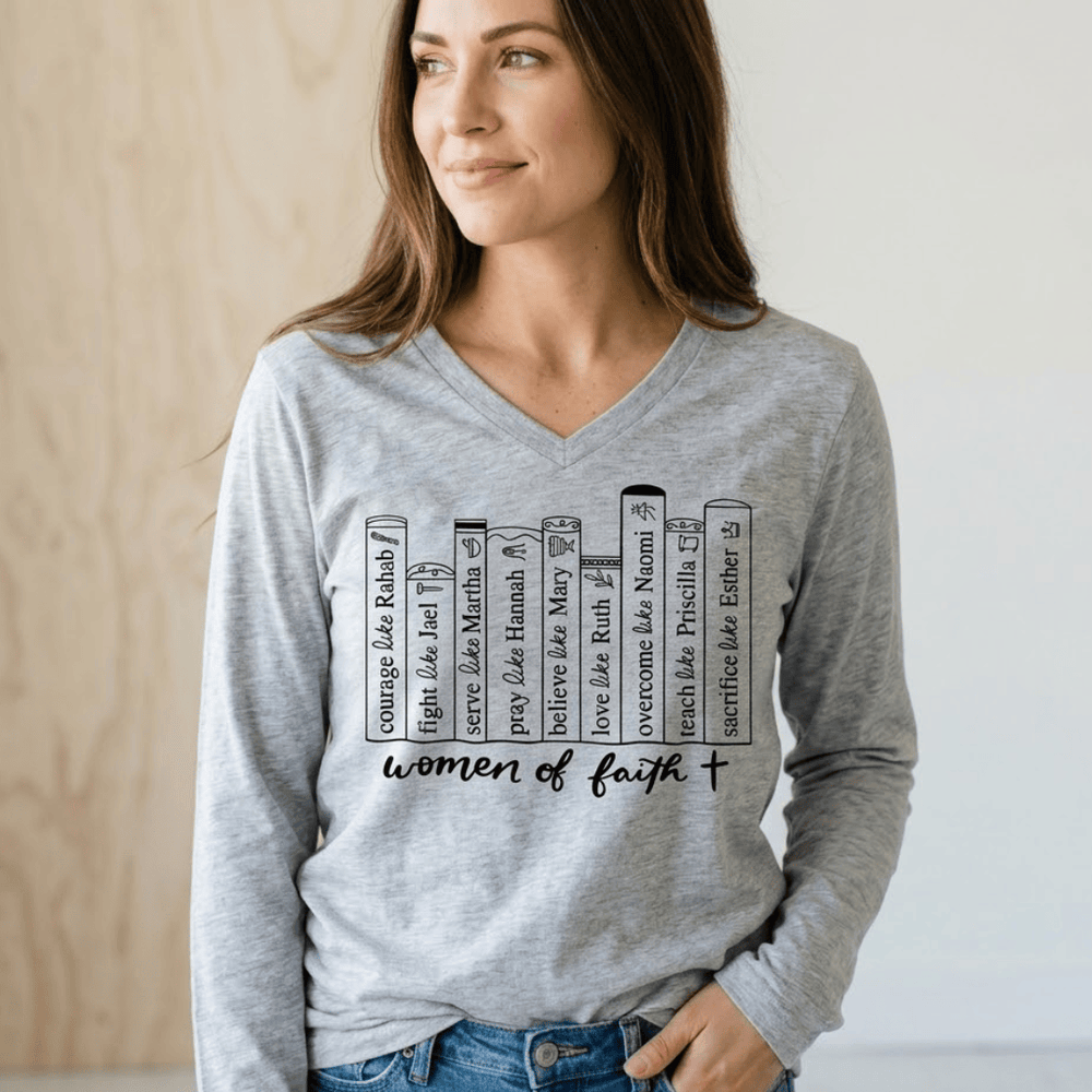 ellyandgrace LPC450VLS Women Of Faith Longsleeve V-Neck