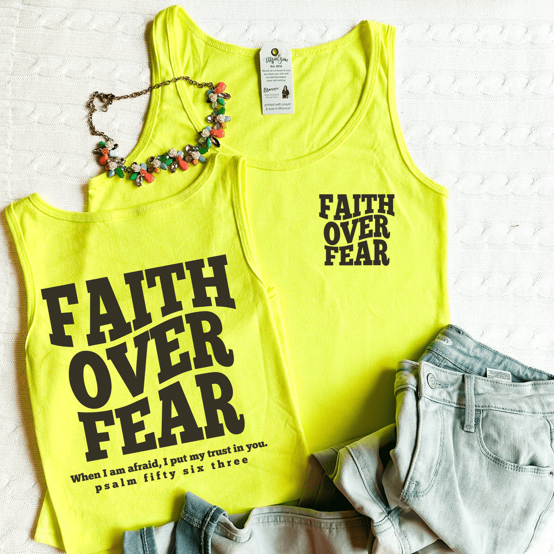 ellyandgrace LPC54TT Faith Over Fear Tank Top