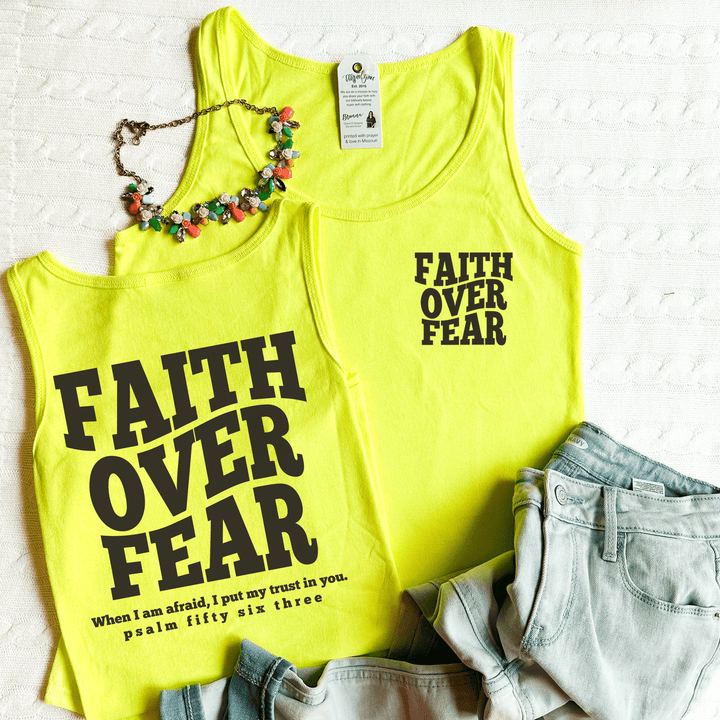 ellyandgrace LPC54TT Faith Over Fear Tank Top