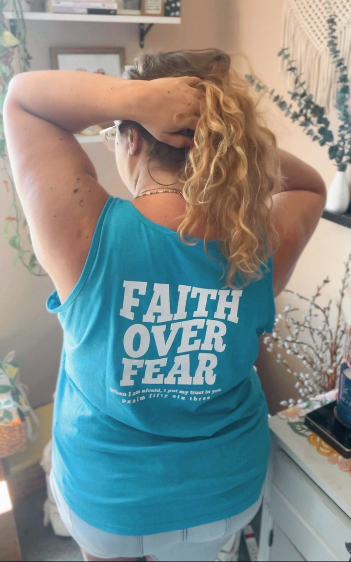 ellyandgrace LPC54TT Faith Over Fear Tank Top