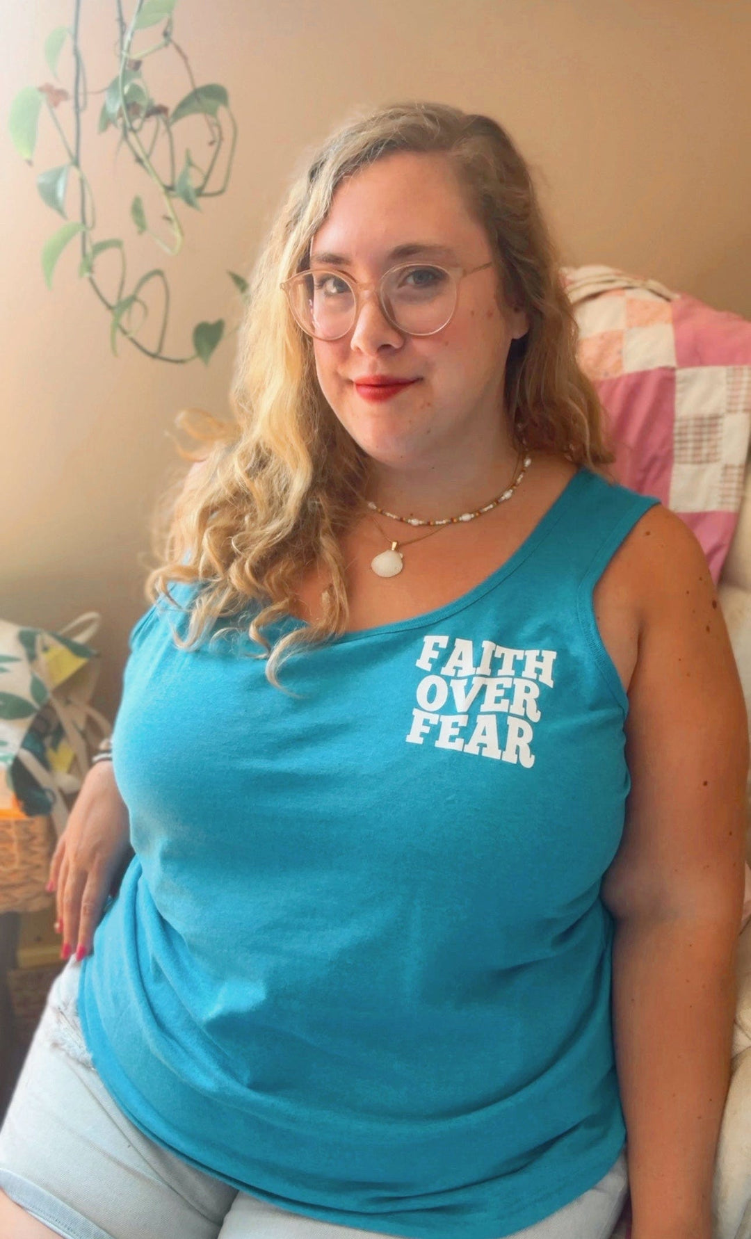 ellyandgrace LPC54TT Faith Over Fear Tank Top