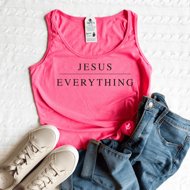 ellyandgrace LPC54TT Jesus Over Everything Tank Top
