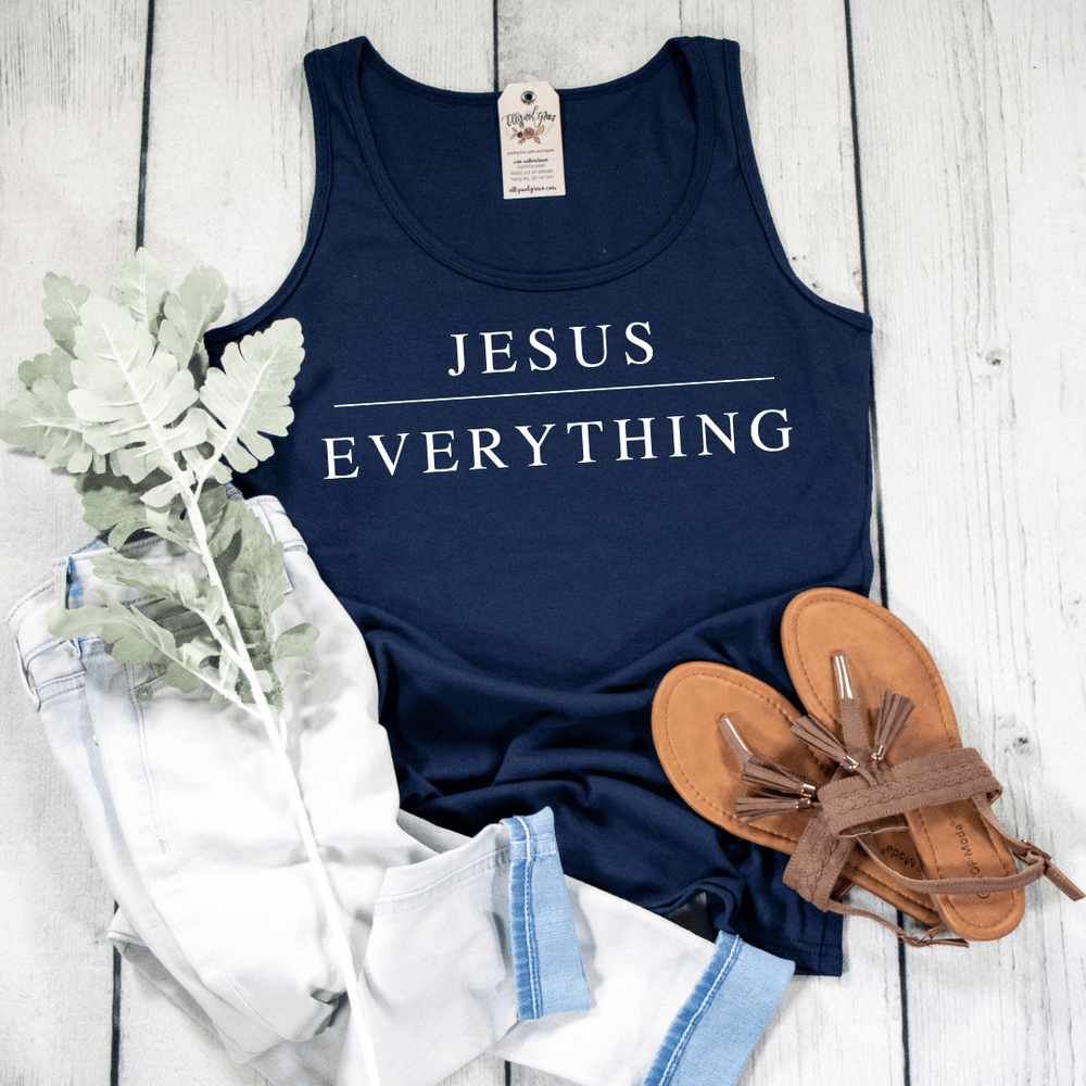 ellyandgrace LPC54TT Jesus Over Everything Tank Top