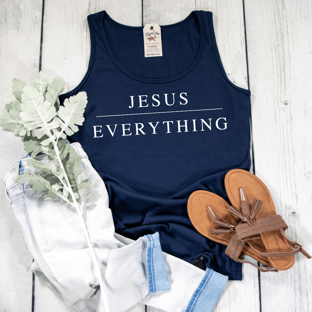 ellyandgrace LPC54TT Jesus Over Everything Tank Top