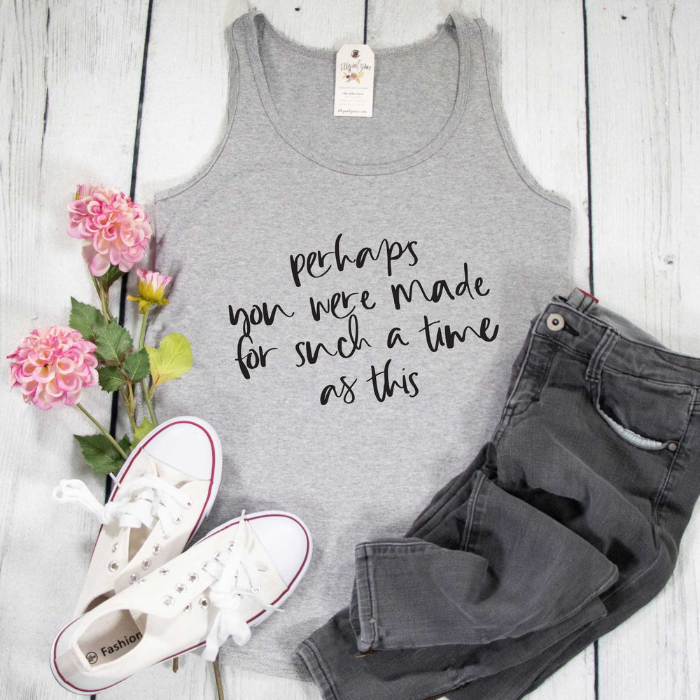 ellyandgrace LPC54TT Ladies XS / Athletic Heather Perhaps You Were Made for Such a Time as This Tank Top