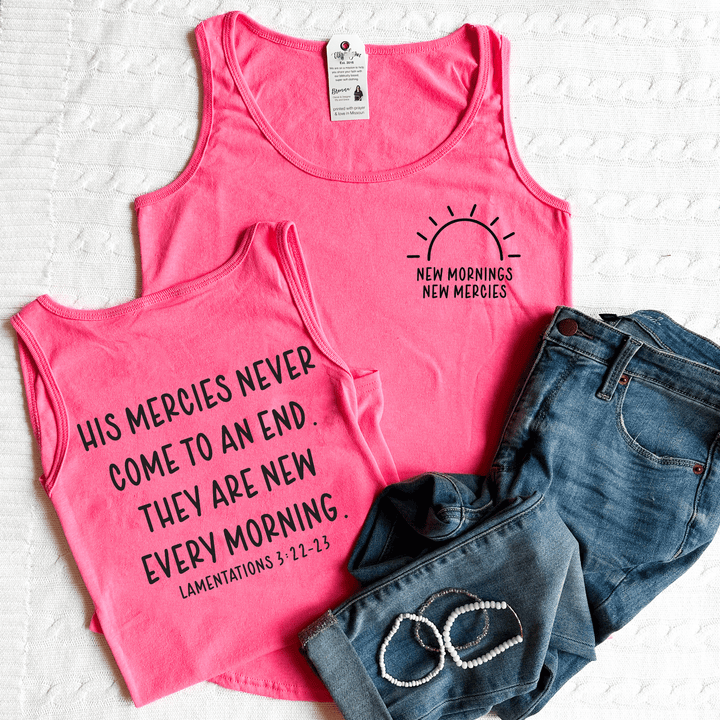 ellyandgrace LPC54TT New Morning New Mercies Tank Top