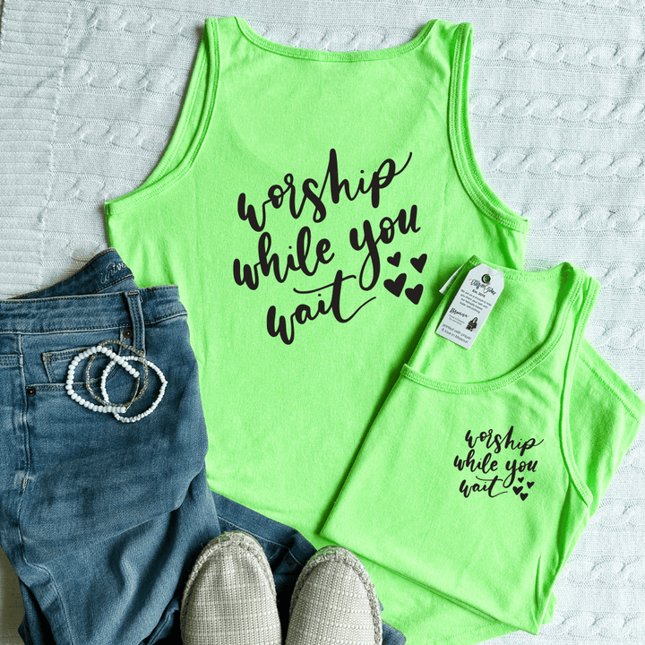 ellyandgrace LPC54TT Worship While You Wait Tank Top
