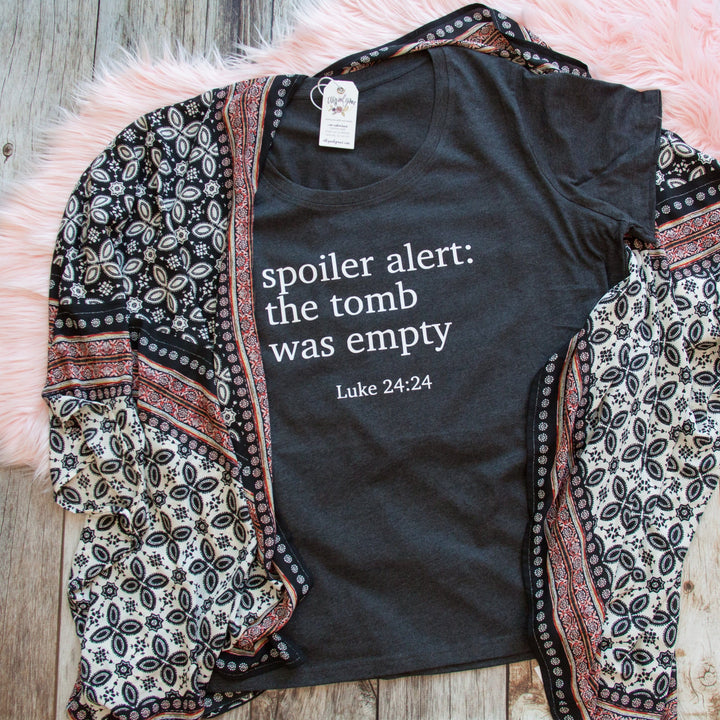 ellyandgrace Plus Size Spoiler Alert: The Tomb was Empty® Curvy Tee