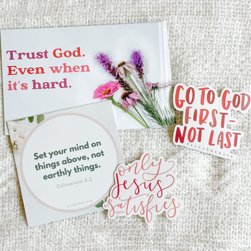 ellyandgrace Postcards Trust God Even When It's Hard Special Postcard Pack