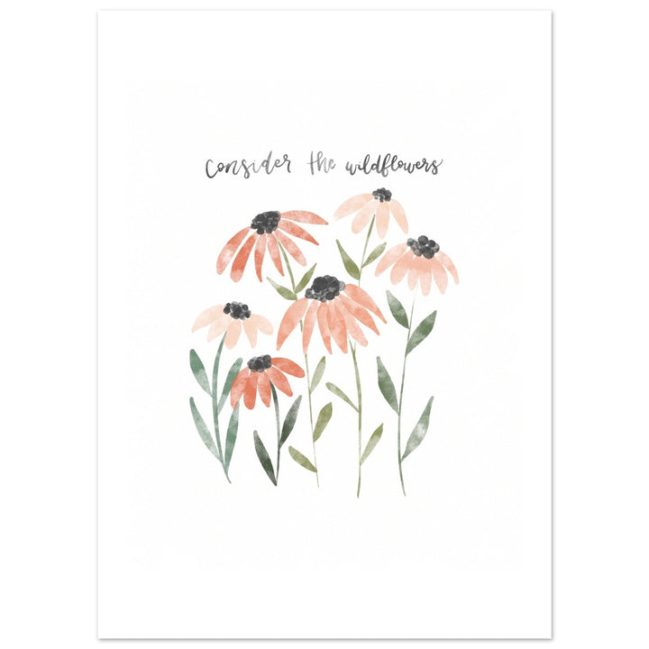 ellyandgrace Print Material 13x18 cm / 5x7″ Consider the Wildflowers Watercolor Matte Paper Poster