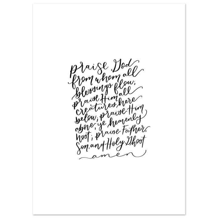 ellyandgrace Print Material 13x18 cm / 5x7″ The Doxology Matte Paper Poster