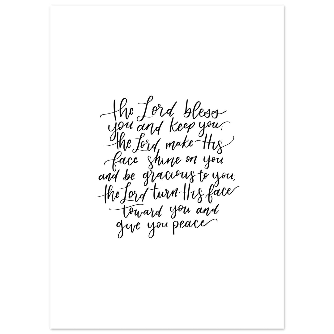 ellyandgrace Print Material 13x18 cm / 5x7″ The Lord Bless You Matte Paper Poster