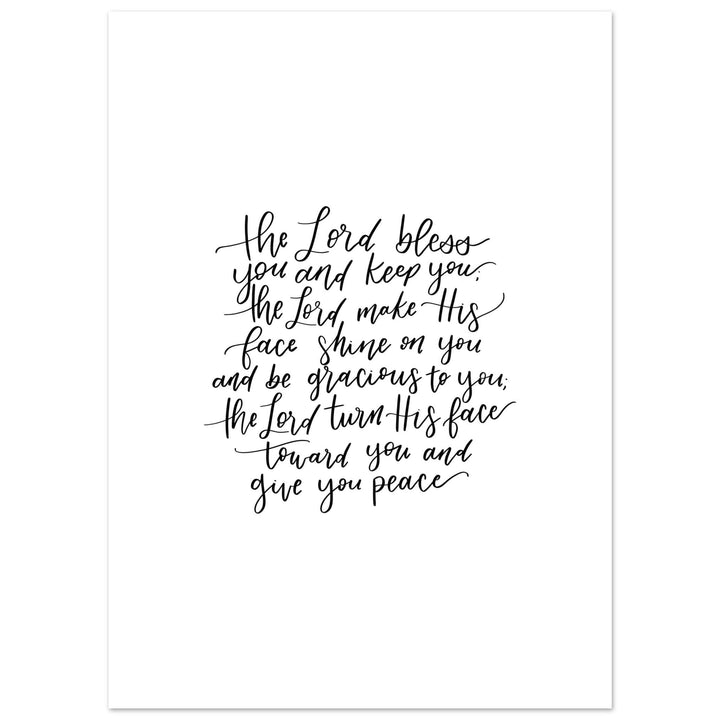 ellyandgrace Print Material 13x18 cm / 5x7″ The Lord Bless You Matte Paper Poster