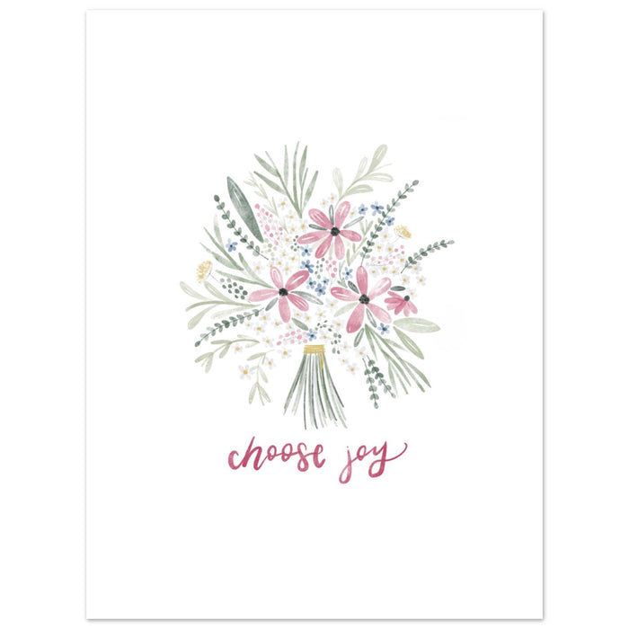 ellyandgrace Print Material 15x20 cm / 6x8″ Choose Joy Floral Matte Paper Poster