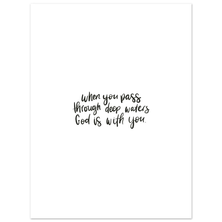 ellyandgrace Print Material 15x20 cm / 6x8″ God Is With You You Matte Paper Poster