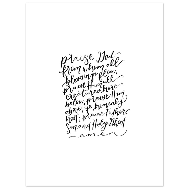 ellyandgrace Print Material 15x20 cm / 6x8″ The Doxology Matte Paper Poster