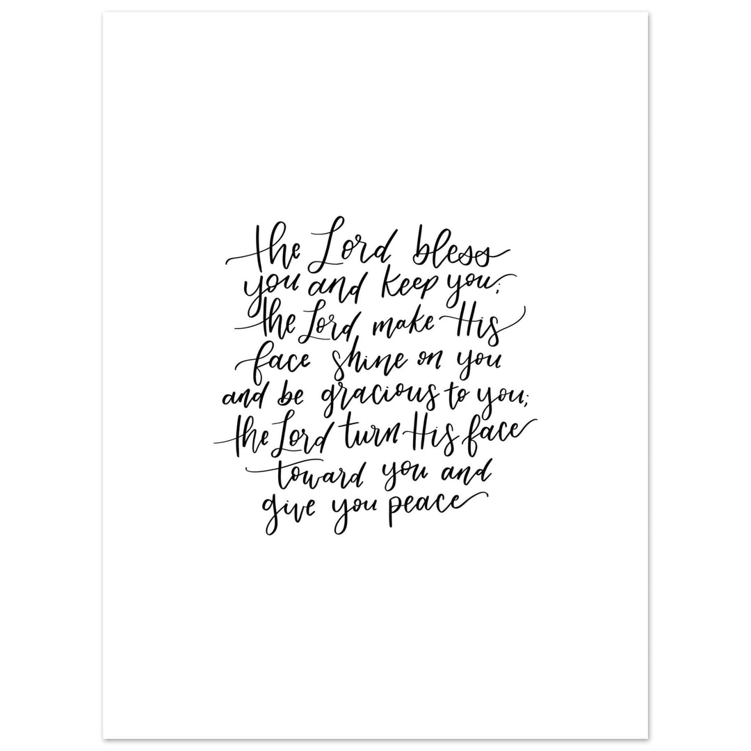 ellyandgrace Print Material 15x20 cm / 6x8″ The Lord Bless You Matte Paper Poster