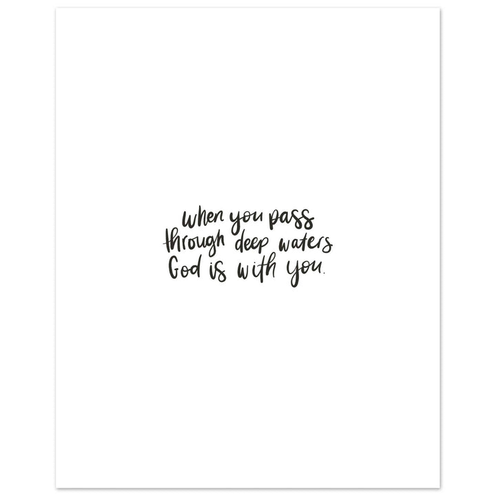 ellyandgrace Print Material 20x25 cm / 8x10″ God Is With You You Matte Paper Poster