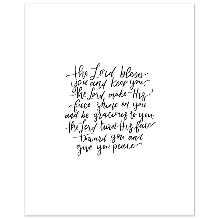 ellyandgrace Print Material 20x25 cm / 8x10″ The Lord Bless You Matte Paper Poster